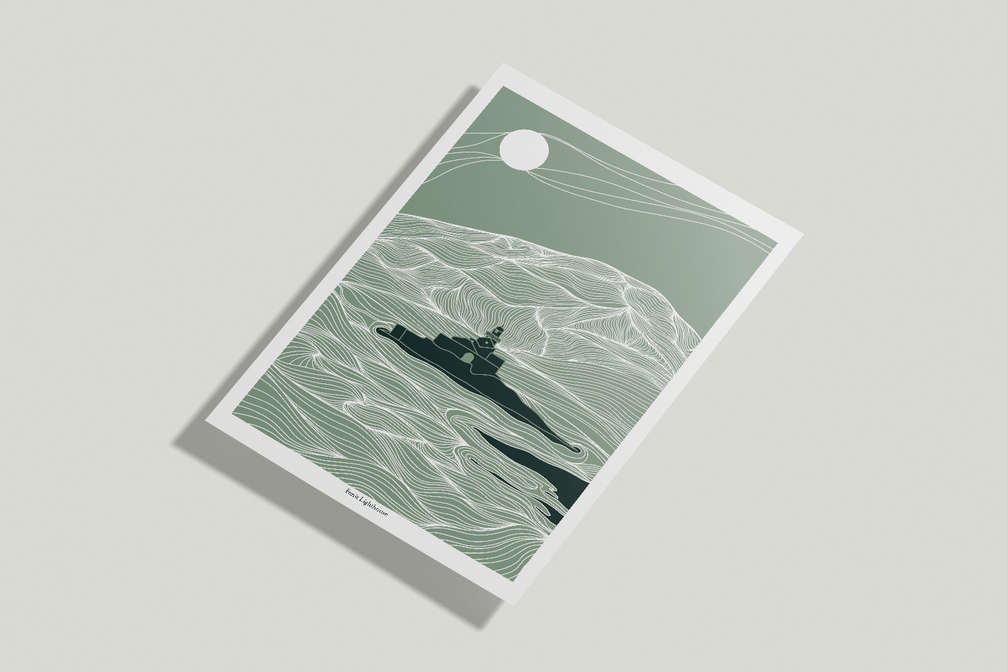 A4/A3 Fenit Lighthouse, Co.Kerry, Ireland Print