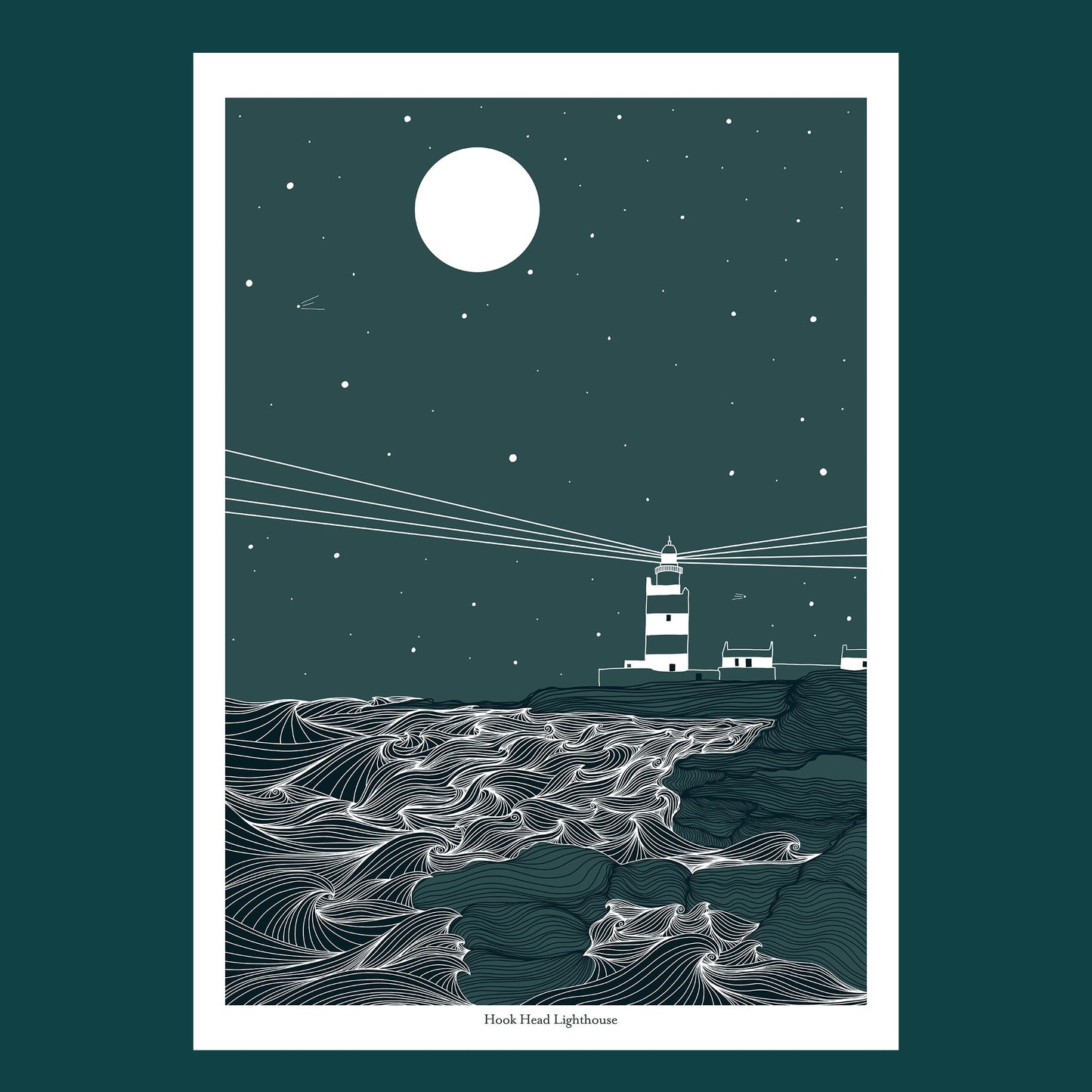 A4/A3 Hookhead Lighthouse, Co.Wexford Ireland Print
