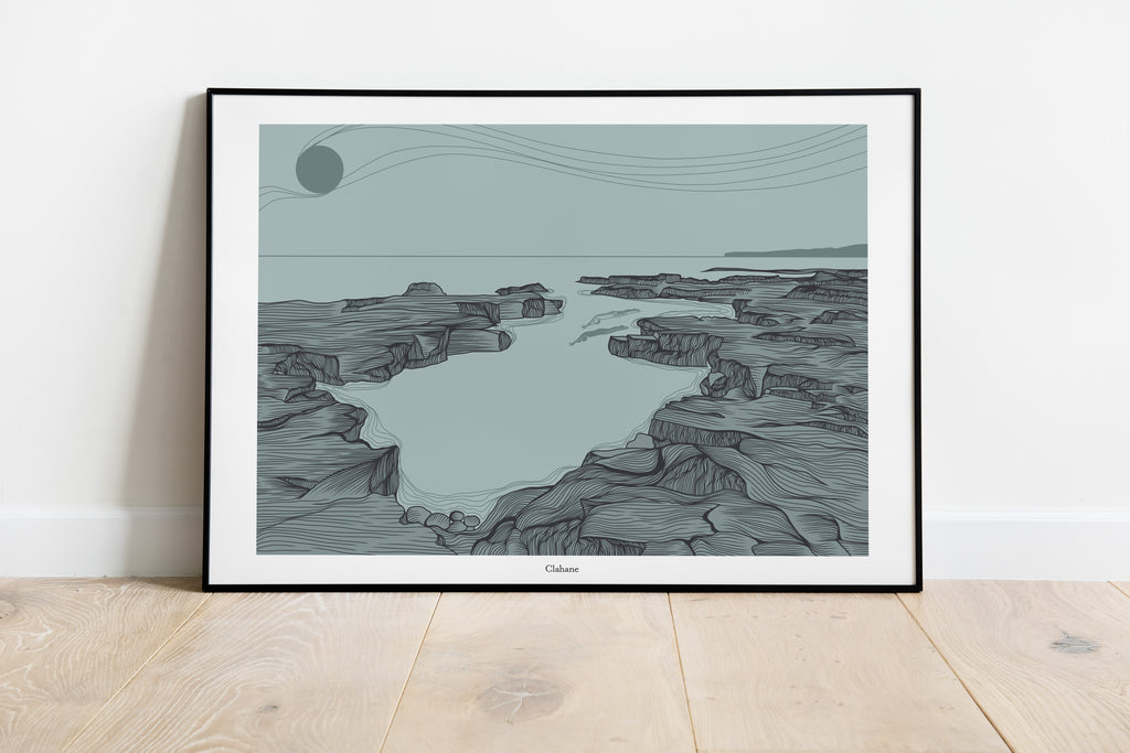 Clahane Co Clare art print inspired by the Irish coastline, Liscannor Bay and Lahinch