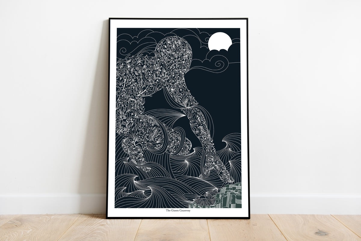 A4/A3 The Giants Causeway, Irish Mythology, Limited Edition print