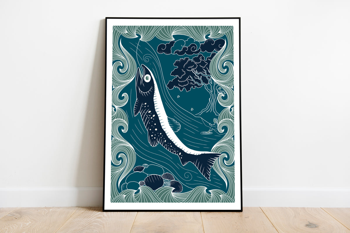 A4/A3/A2 Salmon Of Knowledge, Irish Mythology, Limited Edition print