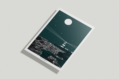 A4/A3 Hookhead Lighthouse,  Co.Wexford Ireland Print