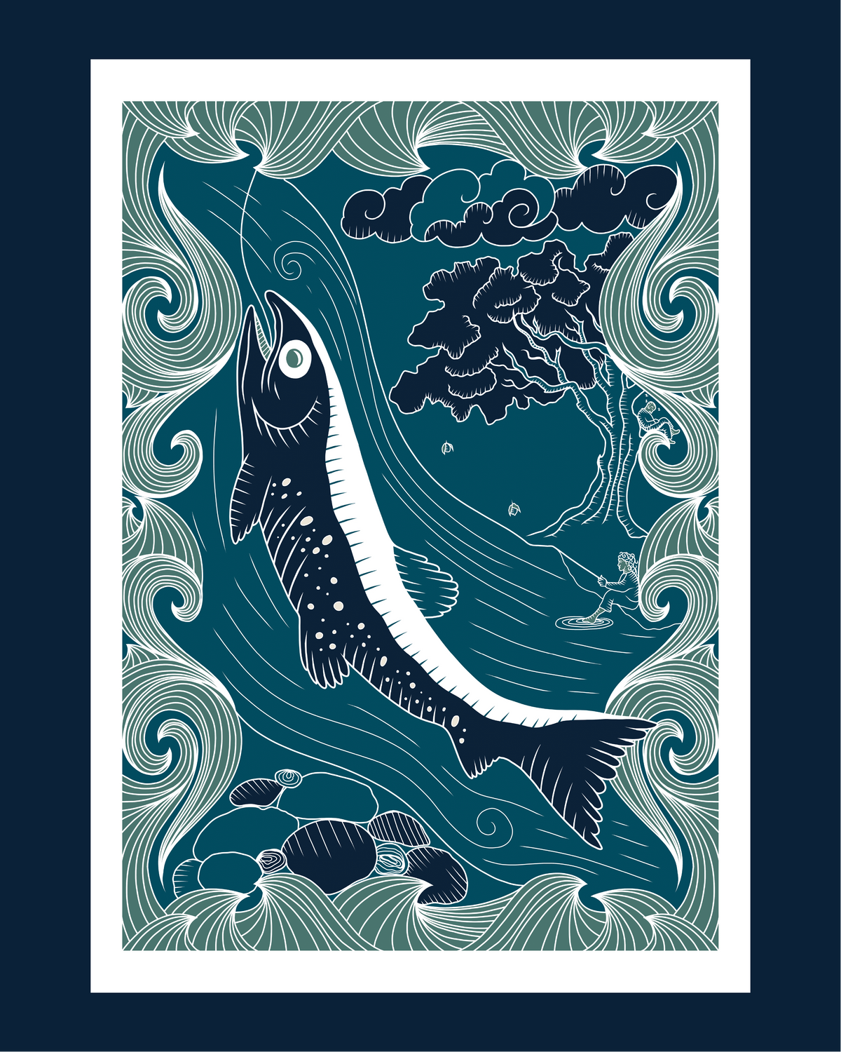 A4/A3/A2 Salmon Of Knowledge, Irish Mythology, Limited Edition print