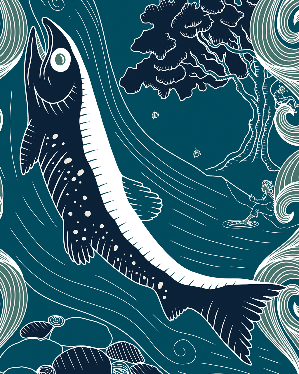 A4/A3/A2 Salmon Of Knowledge, Irish Mythology, Limited Edition print