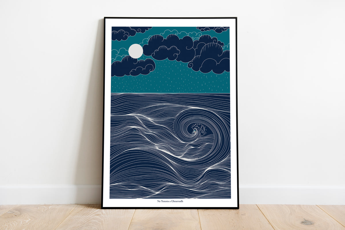 A4/A3  Cutting the waves, Irish Surfing print