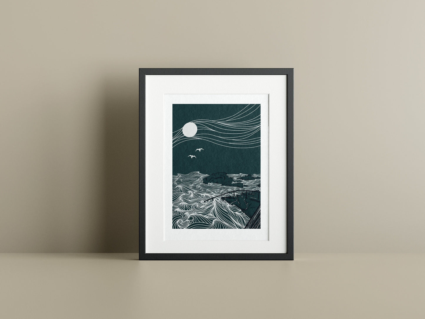 A4/A3 Forty foot Swimming spot Co.Dublin Ireland Print