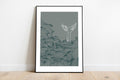 A4/A3 Whale tail in the Irish sea Print