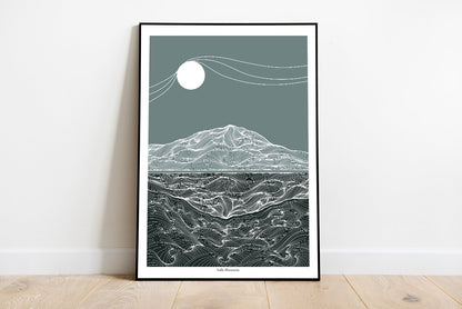 A4/A3 Tully Mountain in Connemara Co.Galway Ireland Print