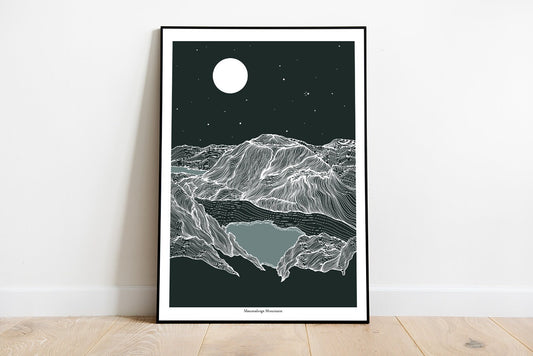 A4/A3 Maumahoge Mountain Co.Galway Connemara Ireland Print